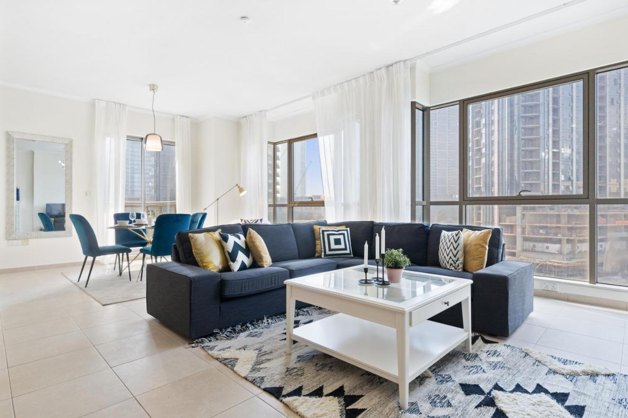 Stylish Apartment With Partial Burj Khalifa View Dubaj Zewnętrze zdjęcie