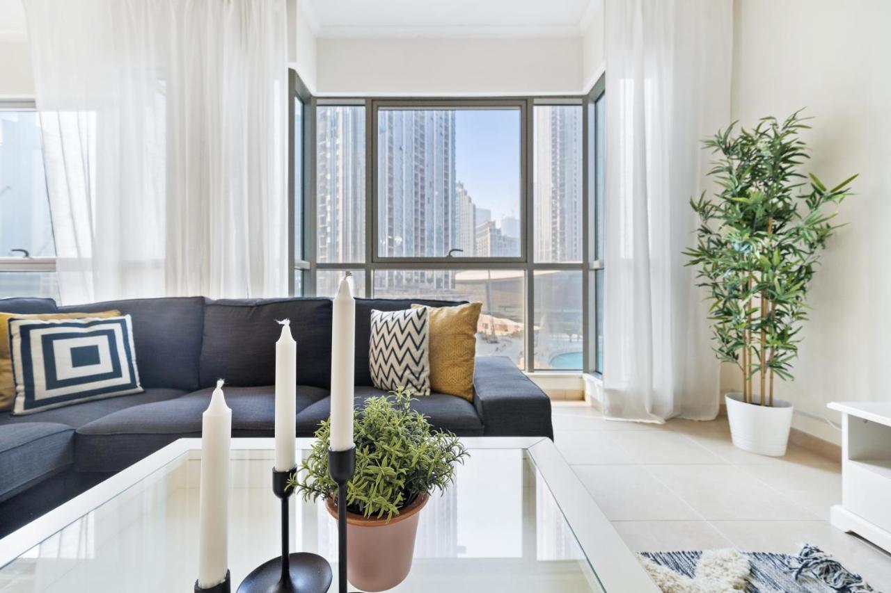 Stylish Apartment With Partial Burj Khalifa View Dubaj Zewnętrze zdjęcie
