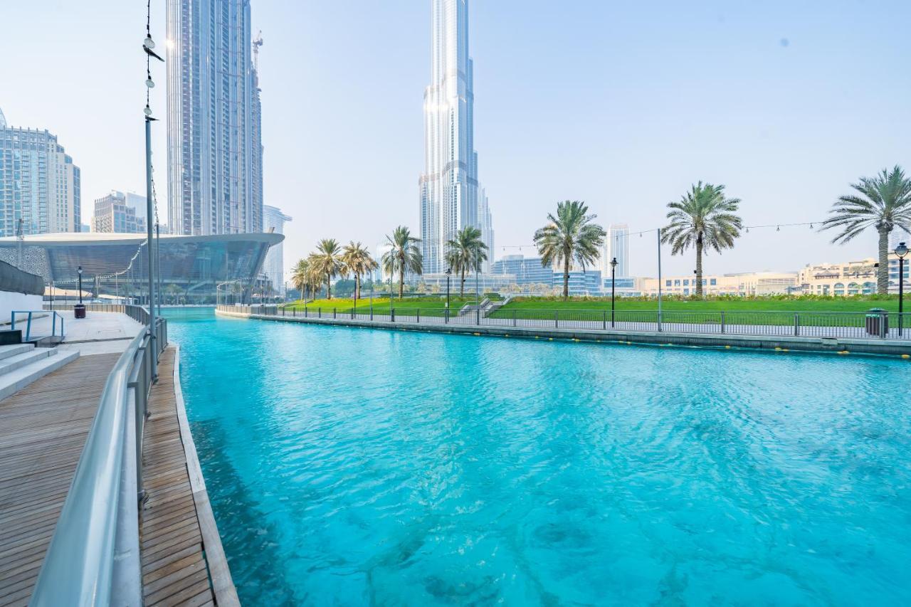 Stylish Apartment With Partial Burj Khalifa View Dubaj Zewnętrze zdjęcie